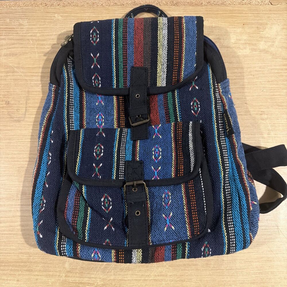 Cato Women’s Boho Aztec Woven Backpack Multicolor Southwestern Tribal Bag